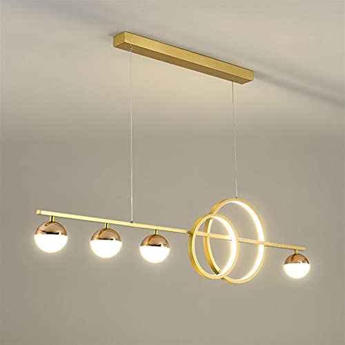 Lustre de salle à manger de luxe suspension rectangulaire boules blanches crémeuses