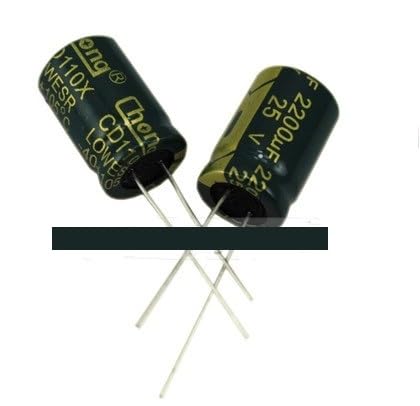100PCS 2200uF 25V 105C Radial Electrolytic Capacitor 10 * 20MM
