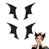 4Pcs Bat Hair Clips, Women’s Gothic Black Bat Wings Hair Accessory, Halloween Devil Cosplay Decoration Headpiece