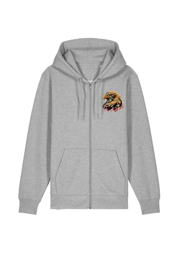 Sweat zip enfant 8 ans gris décontracté veste coton à capuche grise mixte