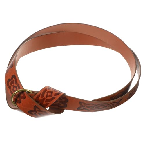BESPORTBLE Medieval Style Vintage Sword Belt for Cosplay Brown Belt for Men and Women Accessory for Renaissance and Viking Costumes