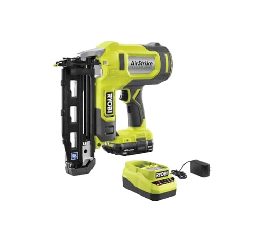 RYOBI ONE+ 18V (P326) 16-Gauge Cordless AirStrike Finish Nailer Kit with Battery and Charger (Renewed) -  P326K1N-cr