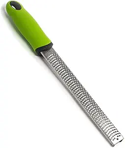 Lemon Zester & Heavy Duty Cheese Grater & Vegetable Grater Cheese Shredder & Stainless Steel Grater Hand-held Stainless Steel Food Grater Fine Shredder Dishwasher Safe Zester (Green)