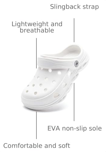 Image of HOBIBEAR Boys and Girls Classic Graphic Garden Clogs Slip on Water Shoes(Toddler /Little Kids /Big Kids)