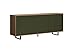 Produktbild trendteam smart living - Sentra - Sideboard - Dunkelgrün/Eiche - Kommode mit 2 Türen und 3 Vollauszug Schubladen mit angesagter Fräsung - (BxHxT) 183 x 75 x 40 cm - schwarze Metall Griffe und Füße