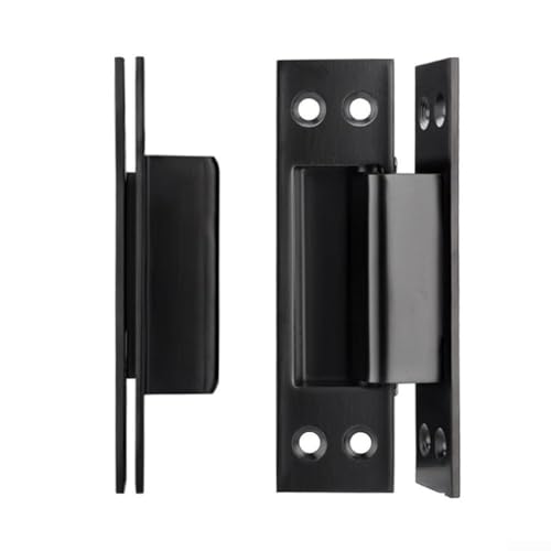 Cerniere invisibili a croce, in acciaio , per porte in legno, cerniera invisibile a 180 gradi, accessori per mobili (nero)