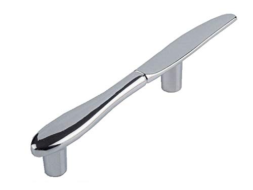 Poignée de cuisine chrome poli chic en forme de couteau pour tiroir
