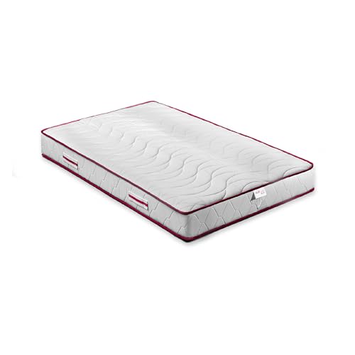 ITALYMATERASSI, Colchón viscoelástico para cama de plaza y media, 130 x 200 cm, colchón ortopédico de 20 cm de alto con tejido resistente e hipoalergénico. Colchón dispositivo médico extraíble apto