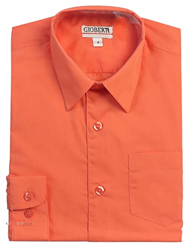 Image of Gioberti Boys Long Sleeve Solid Dress Shirt