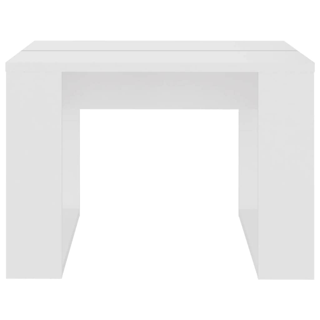 Générique Beistelltisch, quadratisch, Weiß, 50 x 50 x 35 cm | Stabile Oberfläche, einfache Reinigung mit feuchtem Tuch, ideal für Wohnzimmer