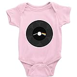 Leyumgavry Vinyl Record Floyd Infant Bodysuit Short Sleeve One-Piece Baby Clothing D-Pink