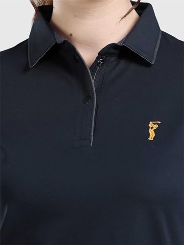 Image of STELLERS Women's Premium SoftBerry Pique Polo T-Shirt Premium Cotton | Stretchable | Enzyme Bio Washed | Feather Touch Feel