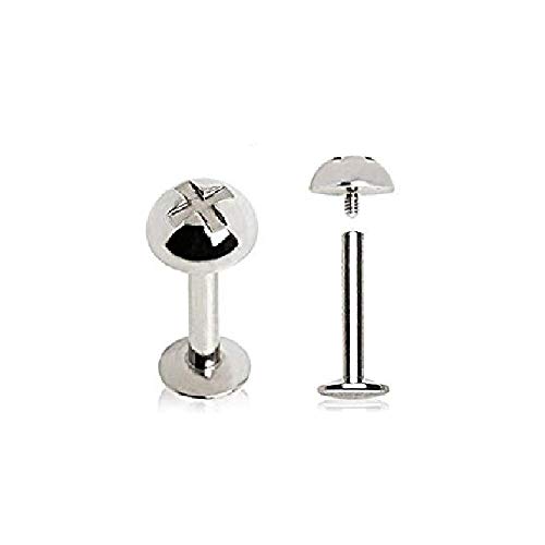 Wildklass Jewelry 316L Surgical Steel Internally Threaded Labret With Phillips Bolt Top (Sold Individually) #TOP30