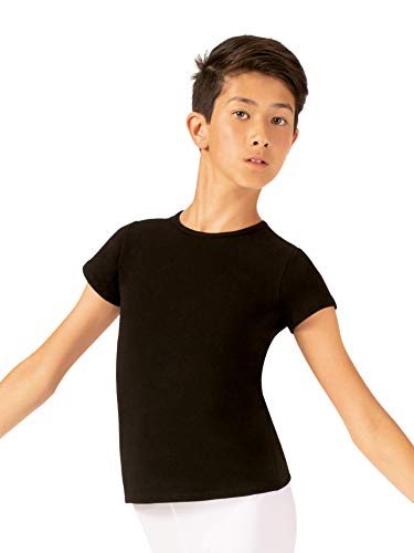 Body Wrappers Jazzy Cotton Fitted Short Sleeve Pullover Shirt, White, 7/8