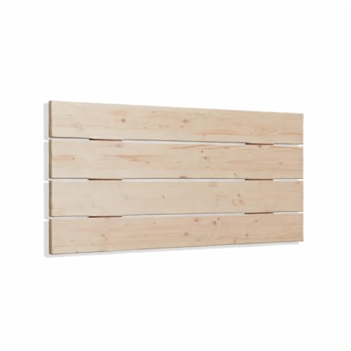 Silcar Home AVENCO - Cabecero de Cama de Madera Natural para Dormitorio - Cabecero Madera Maciza - Estilo Moderno y Sencillo - Fabricado en España (90 cm)
