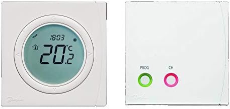 Danfoss TP5001RF+RX1-S Wireless Programmable Room Thermostat and ...