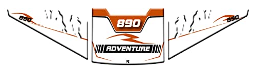 Protection latérale KTM 890 Adventure R adhésif résiné anti-rayures blanc