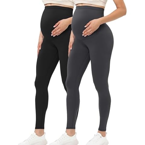 Buttergene Women's Over Belly Maternity Leggings Cover