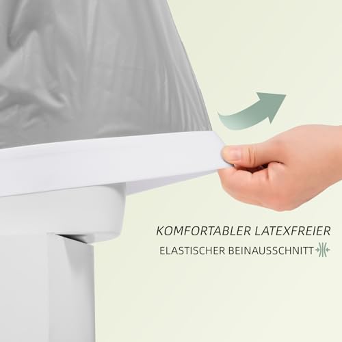 Carer 2 Stück Inkontinenz-Auslaufsichere Unterwäsche Boxershorts für Erwachsene Plastik-Windelhülle Waschbare Wiederverwendbare Wasserdichte InkontinenzUnterwäsche Boxershorts Unisex Grau Größe L