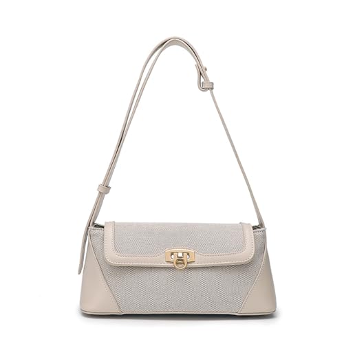 Image of Small Shoulder Bag for Women, Retro PU Leather Underarm Bag Top Handle Hobo Tote Clutch Handbag Purse with Buckle Closure