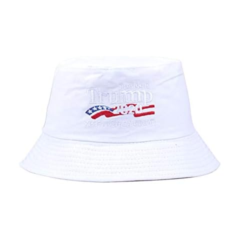 YAKER Keep America Great Again Bucket Hat (002 White) Cover