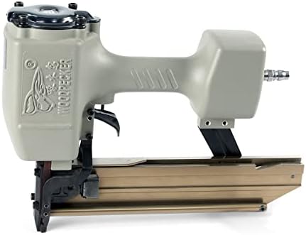 Woodpecker #N851 16 Gauge Pneumatic Heavy Wire Stapler, 7/16-Inch Medium Crown Safety Heavy Duty Construction Stapler Gun, 1-Inch to 2-Inch Length Air Power N Wire Stapler for Packaging, Paneling