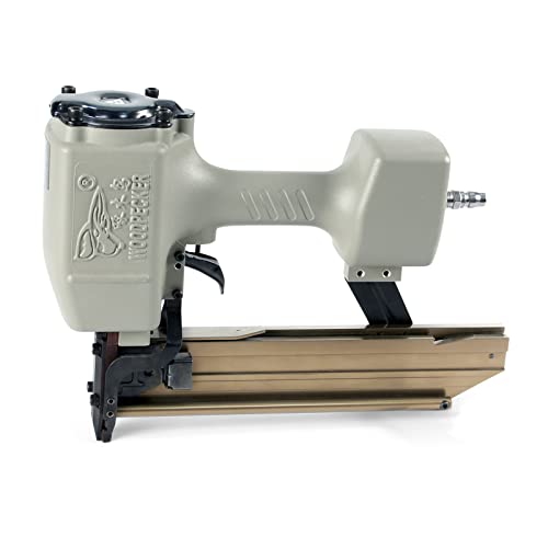 Woodpecker #N851 16 Gauge Pneumatic Heavy Wire Stapler, 7/16-Inch Medium Crown Safety Heavy Duty Construction Stapler Gun, 1-Inch To 2-Inch Length Air Power N Wire Stapler For Packaging, Paneling #TOP8