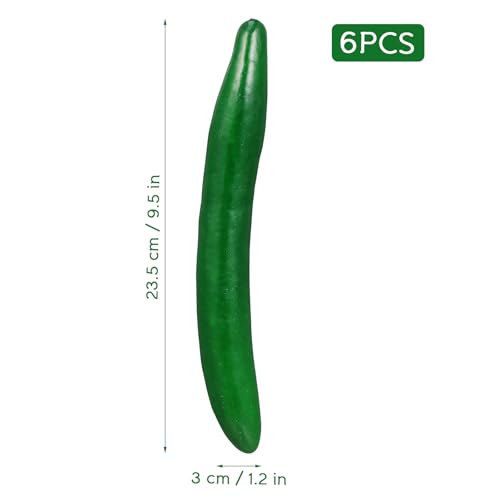 6 Stück Künstliche Gurke Soft PU Gurke Gemüse Dekoration Foto Requisiten Küche Home Party Festival Decor Realistische