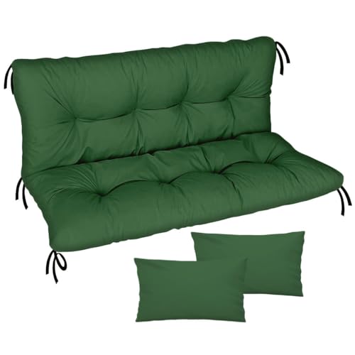 Ferocity Coussin imperméable pour balancelle de Jardin, Matelas 120x50x50 pour Meubles en Palette, Grand Confort Coussins avec Dossier, Meubles de Jardin,...