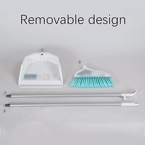 Besen mit Kehrschaufel, Kombi-Set, Edelstahl, Langer Griff, Reinigungsmittel, aufrechte Kehrschaufeln – Bild 8