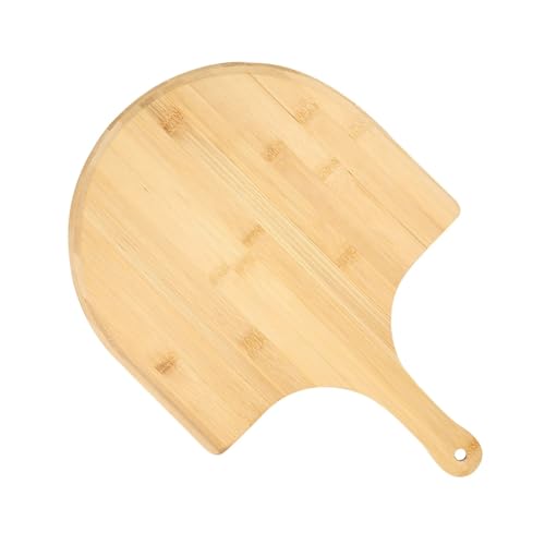 Espátula de madera para pizza con mango largo y pala biselada multifuncional 2