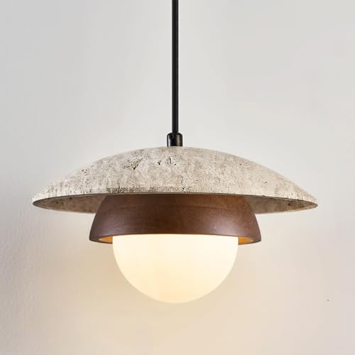 Chambre à coucher apaisante avec cette suspension style milieu du siècle