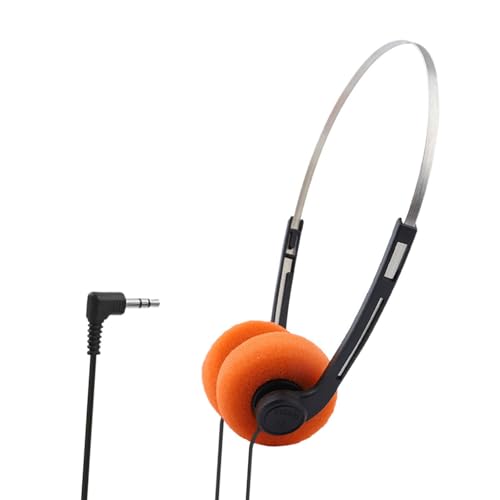 Image of Retro Style Wired Headphones Practical Photo Props for Running Walking Travel Plane Use with 3.5mm Jack Lightweight Design for Daily Music Listening Vintage Look Portable Audio Accessory