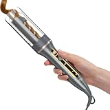 Zavarea Automatic Rotating Curling Iron for Long Hair - 1 Inch Curling Wand for Beach Waves & Loose Curls, Easy Hair Curler for Beginners, Anti-Scald & Frizz-Free, Dual Voltage for Travel