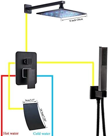 Robinet de salle de bain noir éliminant les variations de température de douche