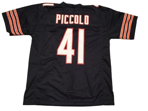 Brian Piccolo Custom Jersey Stitched Blue Football New No Brand/Logos (US, Alpha, Large, Regular, Regular, Blue)