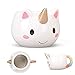 Tumao Copa Unicornio, Dibujos Animados Unicornio Cerámico Vaso, 350ml Alta Capacidad Vaso,...