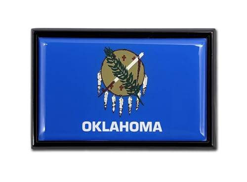 Emblème de voiture Oklahoma écusson métal noir blason auto