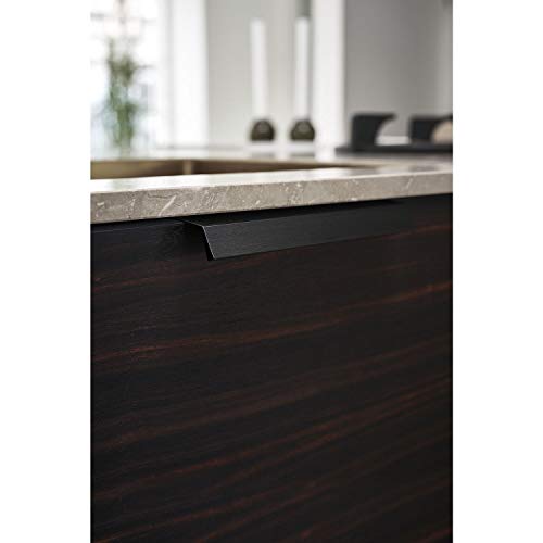FURNIPART Bench Handle LA 2 x 80 Length 200 mm Brushed Aluminium Black, Brushed Matte, LA 2 x 80 mm - Image 3
