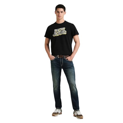 Image of Pepe Jeans Men T-Shirt|Cotton|Slim Fit
