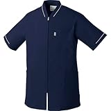 [ミズノ] スクラブ 前開き ファスナー 【ストレッチ/制電/消臭/工業洗濯対応】 MZ0150 C-5 ネイビー L