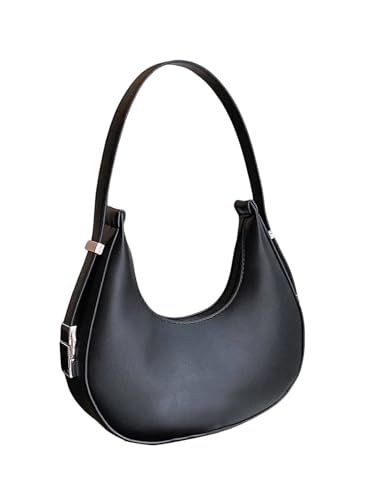 Verdusa Women's Hobo Crescent Shoulder Bag Vintage Adjustable Strap Underarm Purse