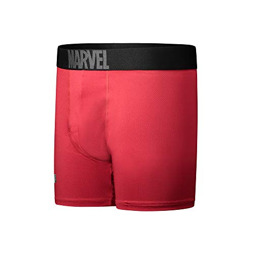 Captain America Performance Mesh Underwear Boxer Briefs 3-Pair Pack Large (36-38) Black4