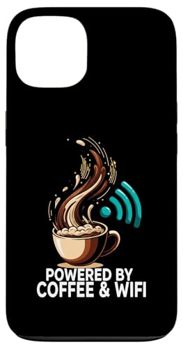 Powered By Coffee & WiFi Funny Caffeine Internet Lover �X�}�z�P�[�X iPhone 13 �p