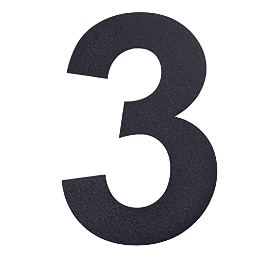 nanlyiau Edelstahl Hausnummer Hausnummer Anthrazit massivem Stahl in Anthrazit - RAL 7016,Witterungs- und korrosionsbeständig Höhe 15.3cm/6in(7016 6in3)