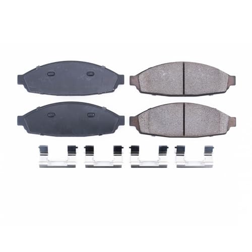 Image of PowerStop Front Brake Pads for Ford Crown Victoria 2003-11 |Lincoln Town Car 2003-11 |Mercury Grand Marquis 2003-11 |Marauder 2003-04 - Z17 Ceramic Brake Pads with Installation Hardware, 17-931