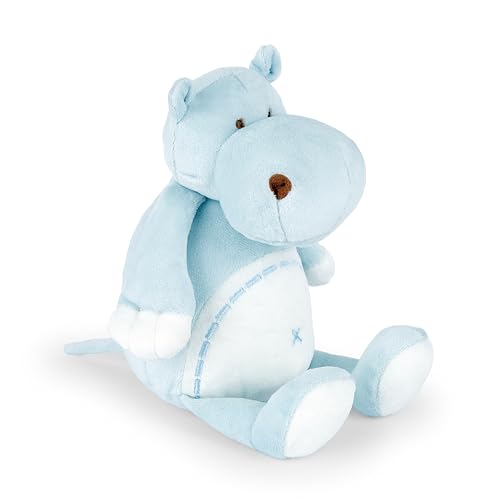 Mousehouse Gifts Baby Plüschtier Stofftier Blau Stoffnilpferd für Neugeboren Baby Junge Geschenk