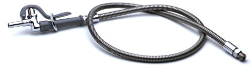 T&S Brass B-0102-B Pot and Glass Filler with Straight End Nozzle and 68-Inch Flexible Stainless Steel Hose