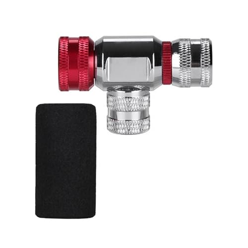 Cabezal inflador de CO2 de repuesto para bicicleta de montaña, bombas de bombeo rápido con funda aislada, inflador de neumáticos de bicicleta de CO2