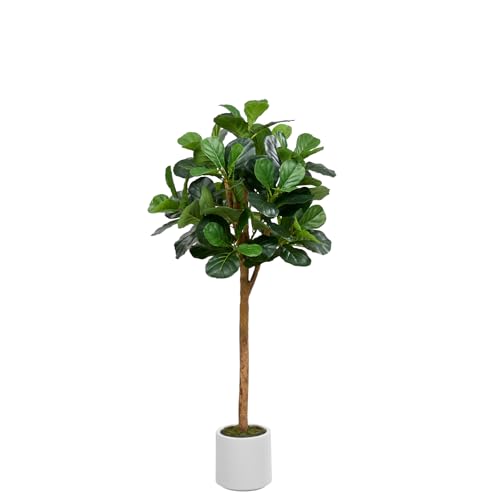 Artificial Fiddle Leaf Fig Tree 5ft Tall, Faux Fiddle Leaf
